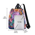 thumbnail image 3 of FORMRS Women's Travel Backpack Purse Anti-Theft Hidden Pockets Casual Shoulder Bag, Light Purple Flowers, 3 of 7