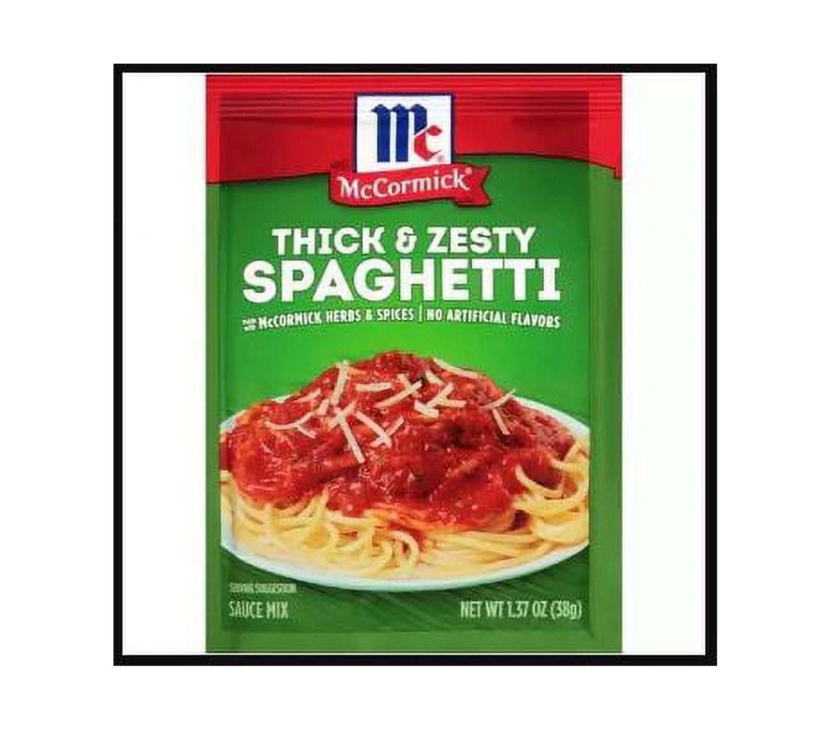  McCormick Thick & Zesty Spaghetti Sauce Mix, 1.37 oz (Pack of  12) : Italian Seasoning : Grocery & Gourmet Food