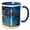 Blue/White, variant on 3drose, Washington Dc. Washington Monument Springtime with Blooming Trees., 11oz Two-tone Green Mug