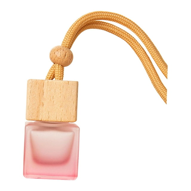 Difusor de aroma para coche, botella de 8 ml, soporte de fragancia, vidrio vacío Rosa