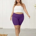 thumbnail image 5 of Tumotour Yoga Shorts For Women Plus Size Yoga Shorts Solid Color Lace Elastic High Waisted Running Workout Gym Shorts Sports Shorts, 5 of 9