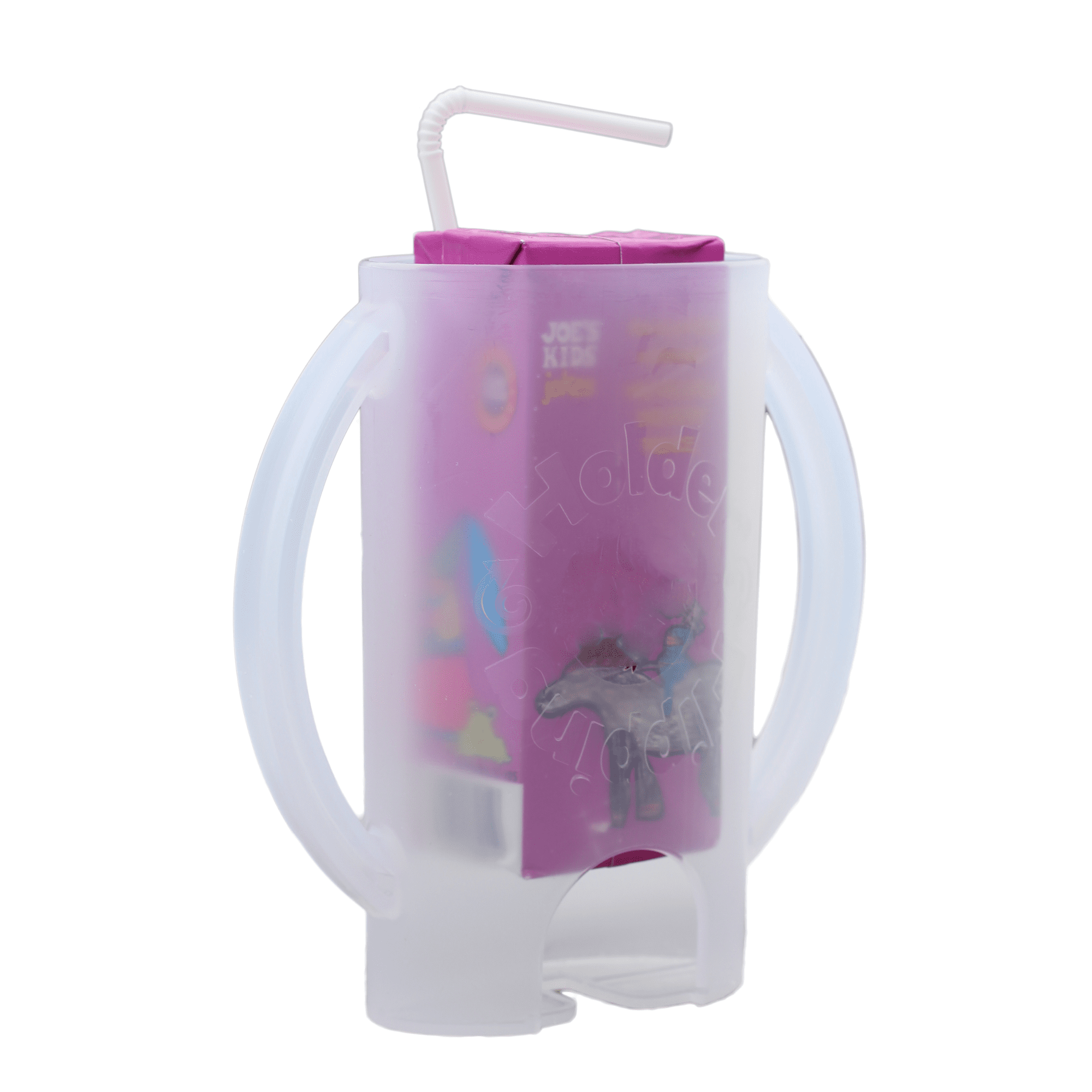 Squeeze Proof Flipping Holder ORIGINAL (without lid) for Food Pouches & Juice Boxes (Green) - Multipurpose Design - Prevent Messes & Support Self-Feeding - Handles for Easy Grasping