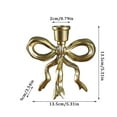 thumbnail image 3 of Gold Bow Taper Candle Holder, Vintage Metal Candlestick, Antique Brass Decorative Candle Stick for Wedding, Christmas, Home, Table Centerpiece, Holiday Party & Mantel Décor, 3 of 6