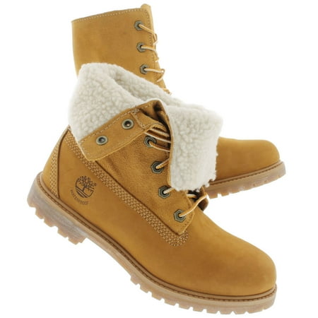 Timberland Womens Teddy Fleece Fold Down WP Ankle (Best Winter Boots Timberland)