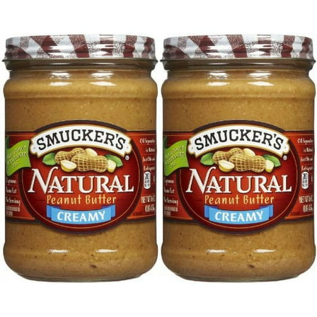 Smucker's Creamy Natural Peanut Butter - 16 Oz (Pack of 2)