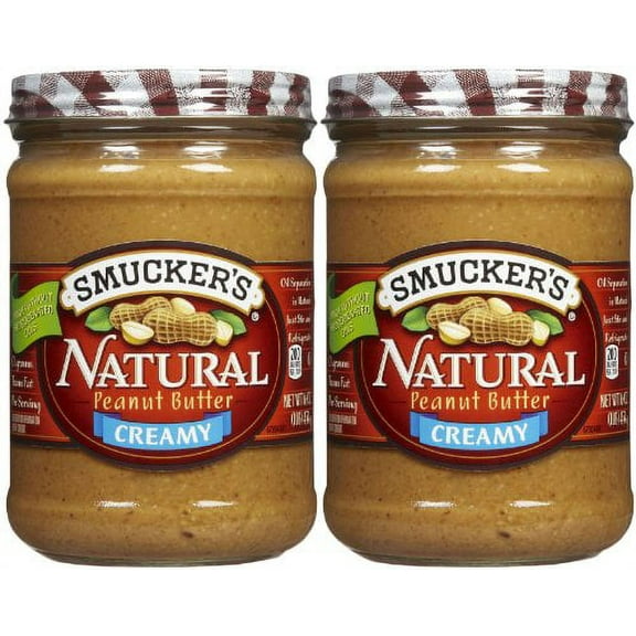 Smucker's Creamy Natural Peanut Butter - 16 Oz (Pack of 2)