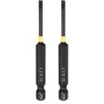 thumbnail image 1 of Uxcell 2pcs SL3 Slotted Impact Screwdriver Bits 1/4" Hex Shank 3" Long Magnetic Bit, 1 of 7