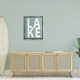 thumbnail image 2 of Stupell Lake Phrase Turquoise Letters Landscape Painting Gray Floater Framed Art Print Wall Art, 2 of 9