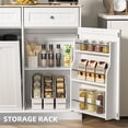 thumbnail image 5 of AHB 13 Gallon Single Tilt Out Trash Cabinet with Shelf, Kitchen Trash Can Storage Organizer, 39.38"L x 14"W x 38.3"H, White, 5 of 8