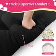 thumbnail image 3 of Millsilo Indoor Bench Cushion 36" x 14" x 4", Thick Tufted Cushion with Non Slip Bottom for Window Seat & Entryway Bench, Black, 3 of 7