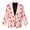 Apple Heart, variant on Oak Leaf Pine Cone Pine Branch Blazers for Women Business Work Casual Dressy Lightweight Suit Jackets Office Professional Blazer Sweater with Pockets, Button Up Fall Winter Clothes, S