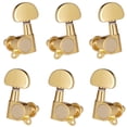 thumbnail image 3 of Advancent Clavijas de afinación de guitarra de 6 piezas, ajuste de instrumento musical, pieza de repuesto, botón de tecla de ajuste, clavija de Artesanía Dorado Advancent HA060613-03, 3 of 6