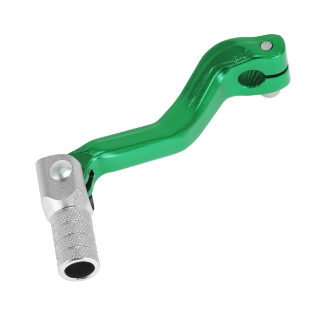 Palanca de cambio de motocicleta plegable para Kayo T2, aleación de aluminio, palanca de cambio verde con cabeza plateada