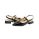 thumbnail image 5 of Flat Balerina Dama Color Negro Tacon Ancho Salamandra Correa negro 25, 5 of 6