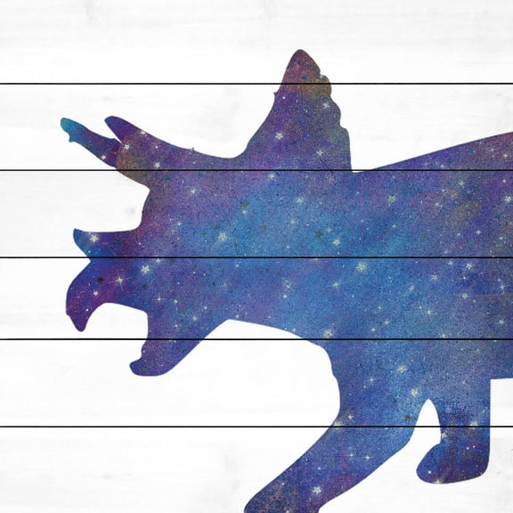 Marmont Hill "Dino Galaxy" by Diana Alcala Painting Print on White Wood