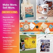 Sawgrass SG500 VersiFlex Sublimation Printer | Transfer to Cotton, Metal, Wood & Polyester | Anti-Clog Tech | Includes Soft-Touch Infusible Inks & 8.5x11 Transfer Paper