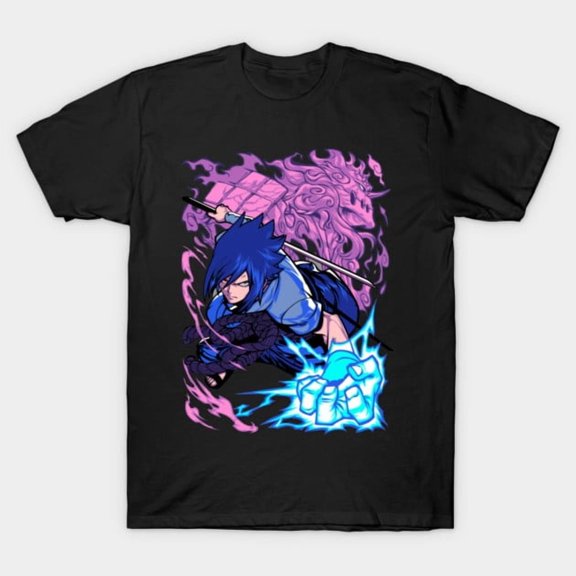 Naruto Anime T-Shirt, Sasuke Uchiha Sharingan And Susano Tee Sizes S-5Xl GooGate