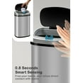 thumbnail image 5 of 13 Gallon Kitchen Garbage Can Automatic Trash Can 13 Gallon Stainless Steel Trash Can Touch Free Bathroom Trash Can with Lid for Bathroom, Kitchen, Office, 5 of 8