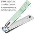 thumbnail image 3 of Nail Clipper Set, 7PCS Manicure Set Fingernail Clippers Kit Fashion Color Green Stainless Steel Pedicure and Manicure Kit with Green PU Leather Case, 3 of 10