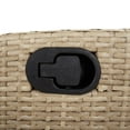 thumbnail image 5 of vidaXL 3 Piece Garden Dining Set with Cushions Beige Poly Rattan, 5 of 5