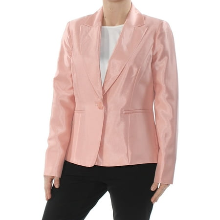 LE SUIT Womens Pink One Button Blazer Jacket Size: 4