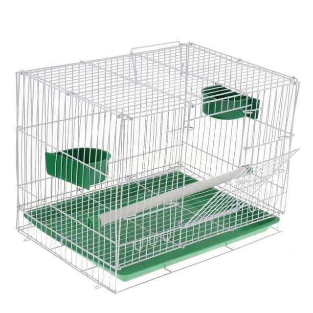 2x Jaula de Pájaros Grande con Bandeja para Canario Cockatiel Yuyangstore Jaula para pájaros pequeña plegable