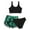 Black-1, variant on Odeerbi 3-11 Years Kids Girls Summer Beach Bikini with Swim Trunks Set Hawaiian Swimsuit Beachwear 3 Pieces Bathing Suit Set