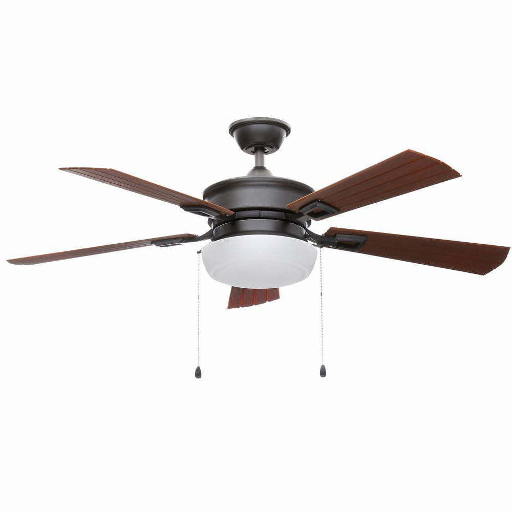 Home Decorators Lake George 54 in LED Indoor/Outdoor Natural Iron Ceiling Fan 