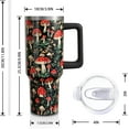 thumbnail image 2 of Goth Mushroom Tumbler 40oz with Handle & Straw - Stainless Steel Water Cup for Mushroom Lovers, Unique Red Mushroom Gift for Men and Women, 2 of 6