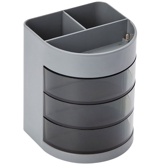 Multifunctional Pencil Holder with 3 Rotating Compartments Desk Pen Organizers