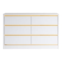 Bowery Hill Modern / Contemporary Wood 6-Drawer Dresser in White