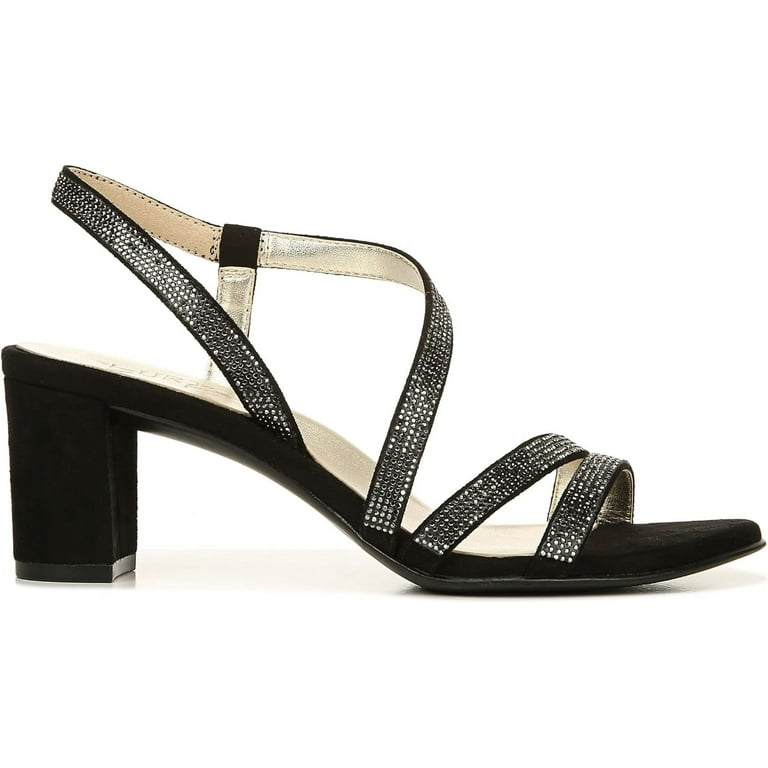 (取寄) ナチュラライザー レディース ヴァネッサ Naturalizer women Naturalizer Vanessa Black Microfiber Naturalizer Women's Vanessa2 Strappy Heeled Sandals Black 8.5M