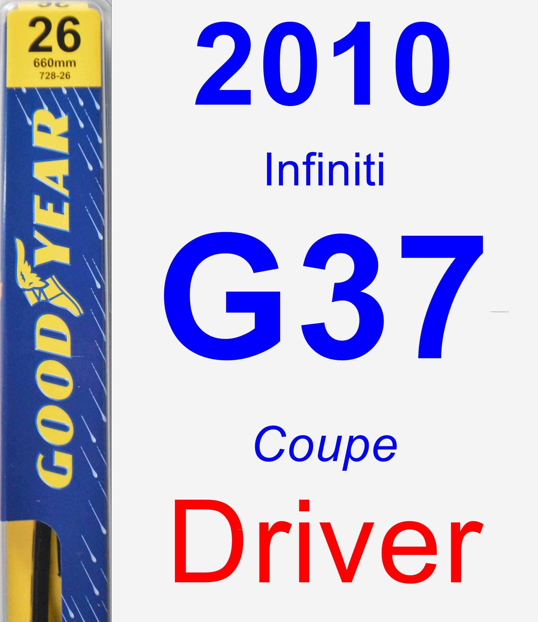 2010 Infiniti G37 Driver Wiper Blade - Premium - Walmart.com - Walmart.com 2010 Infiniti G37 Sedan Wiper Blade Size