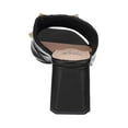 thumbnail image 3 of GC Shoes Womens Block Heeled Sandals, Open Toe Fashion Heels, Slip On Studded Strap High Heel Dress Slides, Alexis/Black/6.5, 3 of 4