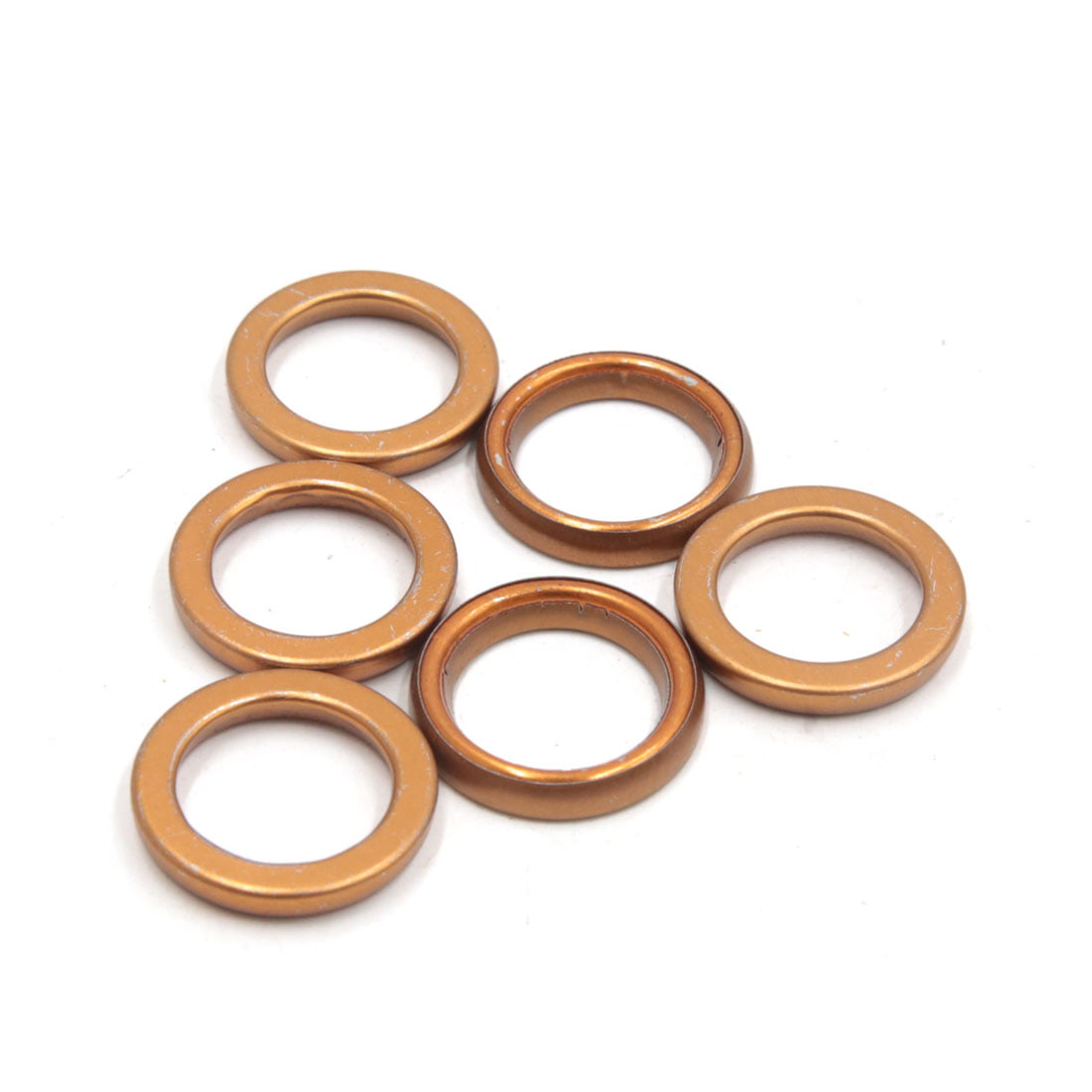 F FIERCE CYCLE 2pcs 25mm ID 33mm OD Motorcycle Exhaust Muffler Pipe Gasket Copper Tone for Jiangling JH70 100 110 125 150CC 