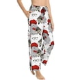 thumbnail image 2 of Uemuo Rabbit And Hedgehog Pattern Women's Wide Leg Palazzo Lounge Pants with Pockets Light Weight Loose Comfy Casual Pajama Pants-Large, 2 of 9