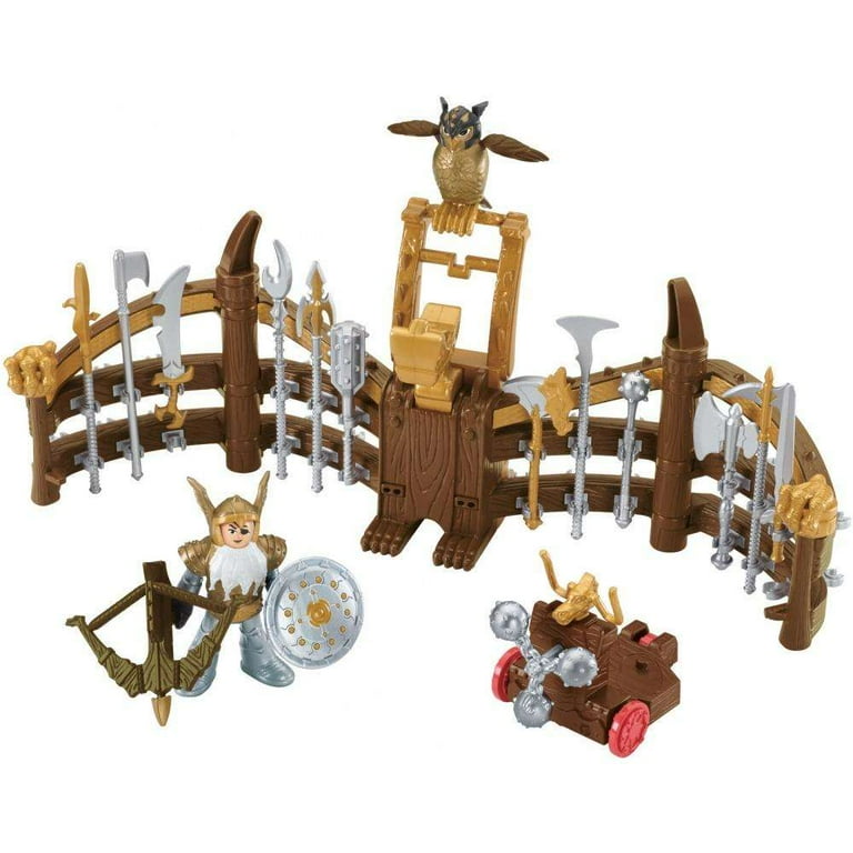 Imaginext Castle Playset with Knight, Crossbow, Shield, and 13