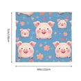 thumbnail image 3 of Pofeuu Cute Pig Flowers Print Wall Tapestry Decoration Wall Hanging Tapestry 60 x 51 Inch, 3 of 6