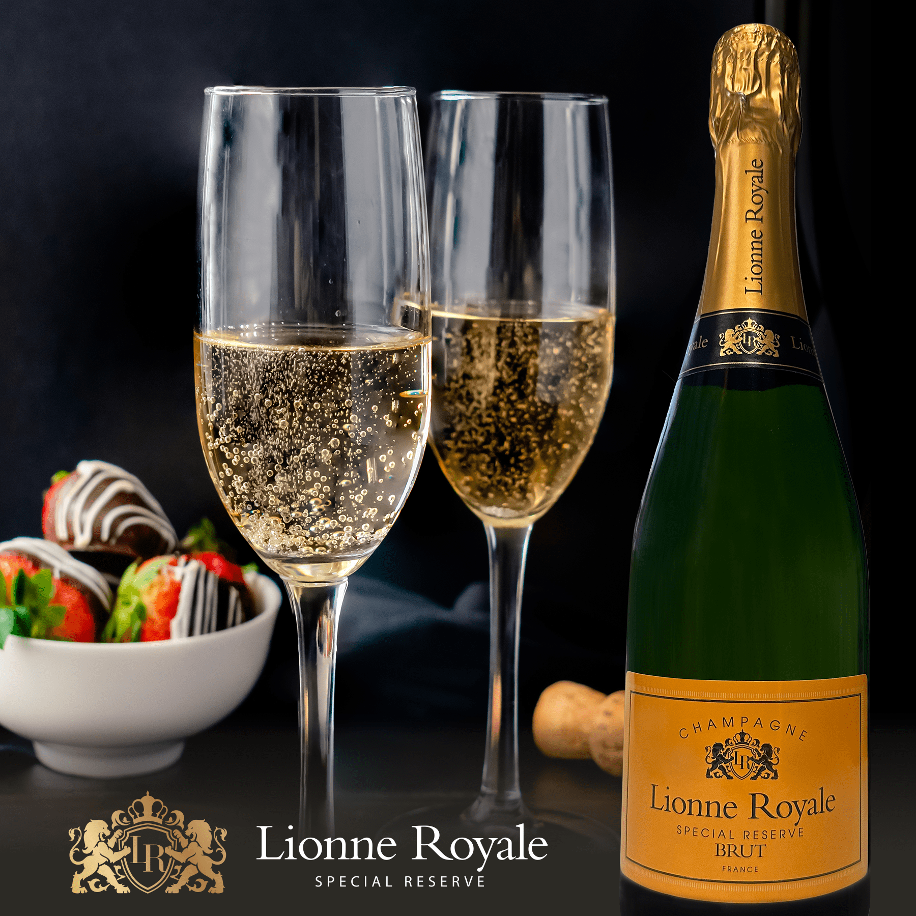 Lionne Royale Brut Special Reserve Sparkling Wine France, 750 ml Bottle, 12% ABV