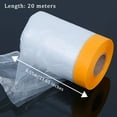 thumbnail image 5 of 4 Pcs Plastic Dust Sheets Roll 0.55 x 20M Pre-Taped Masking Film Drop Cloths for Painting Bed Furniture Covering, 5 of 7