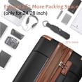 thumbnail image 3 of 2 Piece Large Hardside Luggage with TSA Lock and Spinner Wheels, Portable Travel Suitcase with Adjustable Handle, Expandable Luggage Set for Women Men, 20/28 Inch, Black Brown, 3 of 9
