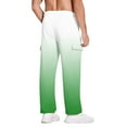 thumbnail image 6 of Men's Heavyweight Fleece Cargo Sweatpants Fluorescent Green M, 6 of 6