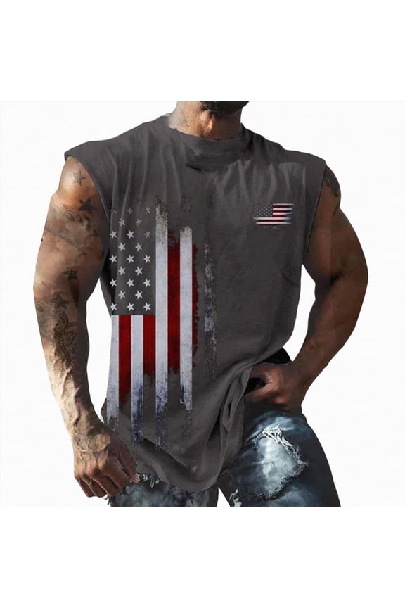Men's Cotton Sleeveless T Shirts,Breathable & Moisture Wicking with Odor Control,freshGrey,XXXL)