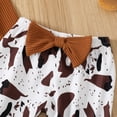 thumbnail image 6 of Baby Girls Long Sleeve Romper and Flared Trousers Clothing Sets Brown 12-18 Months, 6 of 9