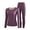 Purple, variant on Women's Heavyweight Thermal Underwear Set Cold Weather Base Layer Fleece Lined Thermal Top & Bottom Underwear Set