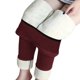 thumbnail image 3 of Gibobby leggings niña Leggings cómodos para mujer Pantalones casuales Elástico Cintura alta Patrón retro Impreso Forro polar Capris Termal Leggings de invierno de longitud completa（Vino， S), 3 of 5
