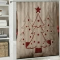 thumbnail image 3 of RKSupls 4PCS Christmas Shower Curtain Sets, Christmas Tree Star Signs Shower Curtain Set, Christmas Bathroom Sets with Non-Slip Rugs, Toilet Lid Cover and Bath Mat with Hooks, 3 of 6