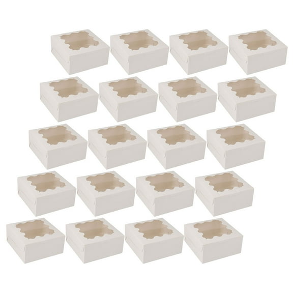 20pcs Cake Boxes with Window Cupcake Packing Boxes Cake Box Donut Dessert Boxes