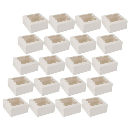 20pcs Cake Boxes with Window Cupcake Packing Boxes Cake Box Donut Dessert Boxes