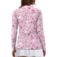 thumbnail image 2 of Yuyamidu Pink Snowman Long Sleeve Golf Shirt for Women Cute Tennis Outfits Top Christmas Quarter Zip Golf Activewear Size 2XL, 2 of 8